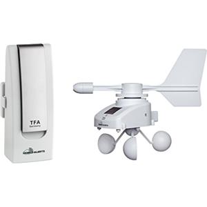 TFA Stazione meteorologica TFA Dostmann Weatherhub Solar-Radio-Windemesser, SmartHome, climatizzazione e sorveglianza domestica, monitoraggio smartphone