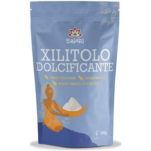 Iswari Xilitolo 250g - Dolcificante Naturale Alcalino per la Prevenzione delle Carie e Ideale per Diabetici