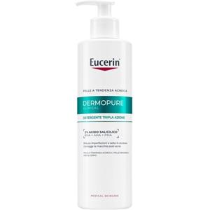 Eucerin DermoPure Clinical Detergente Tripla Azione 400 ml - Detergente per pelle grassa e a tendenza acneica con 2% Acido Salicilico