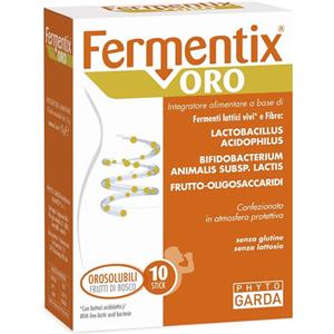 NAMED Fermentix Oro - Integratore Alimentare Orosolubile con Fruttooligosaccaridi e Fermenti Lattici per il Benessere Intestinale - 10 Stick da 1,5 g