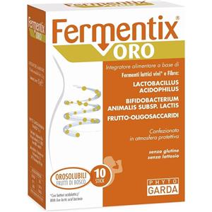 NAMED Fermentix Oro - Integratore Alimentare Orosolubile con Fruttooligosaccaridi e Fermenti Lattici per il Benessere Intestinale - 10 Stick da 1,5 g