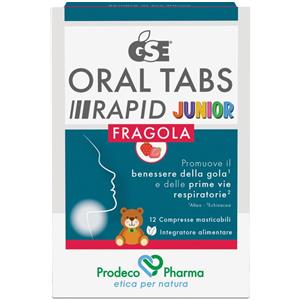 Prodeco Pharma GSE ORAL TABS RAPID JUNIOR Fragola - 12 Compresse Masticabili con Estratto di Semi di Pompelmo e Ingredienti Naturali