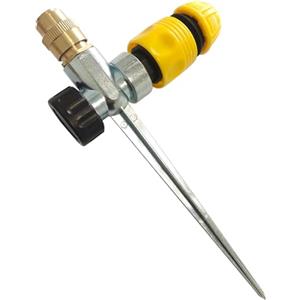 Coyoax Irrigatore Giardino in Metallo, Coyoax Innaffiatore Automatico Irrigatore a Settori a 360° per Piante, Fiori e Verdure, 26x10x3 cm