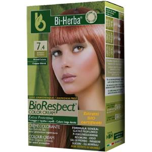 Bi-Herba Crema Colorante Senza Ammoniaca 7N Biondo - Kit Protettivo con Estratti Bio