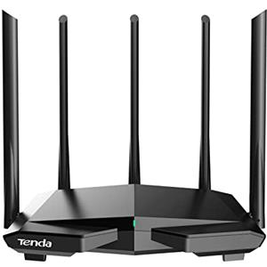 Tenda RX1 Pro Router WiFi 6 AX1500 Dual Band, 1201Mbps/5GHz e 300Mbps/2.4GHz, 4 Porte Fast, 5x6dBi Antenne, Beamforming/MU-MIMO/WPA3