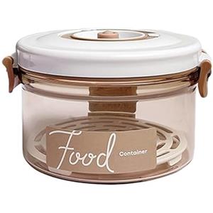 ARMYJY Contenitore sottovuoto per alimenti, riutilizzabile, ermetico e a tenuta stagna con pompa a vuoto con grande capacità (rotondo, 630 ml), 32QUD00U77U2ZP65RHL7AVB