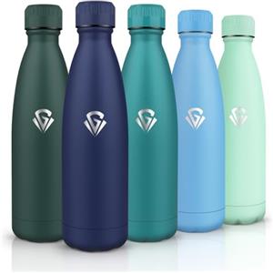 HoneyHolly Borraccia Termica, Senza BPA, Borraccia Bambini, 500ML Acciaio Inossidabile 18/8, Bottiglia Termica A Prova di Perdite, Borraccia Acciaio Inox per Scuola, Ufficio e Attività All'aperto