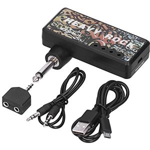 ZJchao Amplificatore per Cuffie per Chitarra, USB Amplificatore per Chitarra, Chitarra Elettrica, Basso Amplificatore per Cuffie Adattatore per Cavo Accessori per Chitarra