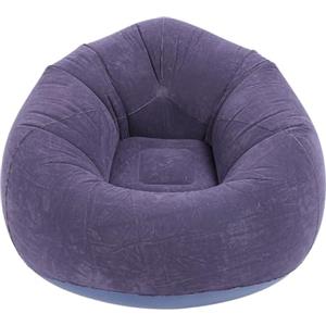 Fockety Poltrona a Sdraio Gonfiabile, Divano a Sacco a Sacco Gonfiabile in PVC Floccato Pieghevole, Poltrona a Sdraio Pigro Gonfiabile Portatile per Soggiorno, Camera da Letto, Balcone,