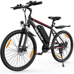 VARUN Bici Elettrica, 24''/26''/27.5'' Bicicletta Elettrica con Batteria Rimovibile 48V/36V, Fino a 100km, Motore 250W, Bici Elettrica Uomo/Donna con 21/1 Velocità, 4 Modalità Mountain Bike Elettrica
