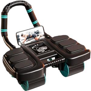 Generic Roller AB - Ruota 'esercizio A 4 Ruote Per Addominali Con Meccanismo Di Rimbalzo Automatico, Allenatore Del Nucleo Resistente, Design A Rotolamento Liscio, Ideale Per Allenamenti Muscolari Addomin