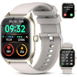 zaisia Smartwatch Uomo Donna con Chiamare/Rispondere, 2.01" Molteplici modalità Sportive Orologio Smartwatch con Contapassi/Sonno/Cardiofrequenzimetro, IP68 Orologio Intelligente per Andorid iOS
