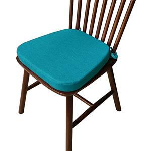DOTBUY-SHOP Cuscini Sedia in Lino, Antiscivolo Sedie Coprisedia Cuscino Sedia Imbottiti per Sedia Cucina, Camera da Letto, Pavimento, Ufficio, Giardino (Blu,43x42x3cm)