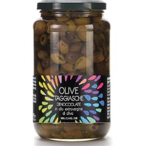 CUVEA OLIO TAGGIASCO E PRODOTTI TIPICI L Olive taggiasche denocciolate sott'olio extravergine Cuvea 500 g - Olive taggiasche senza aromi né correttori di acidità: ricetta tradizionale solo olio e sale