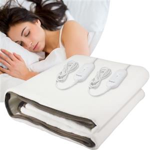 BEPER P203TFO111 Scaldaletto Matrimoniale, 2 Zone con Comandi Indipendenti, 3 Temperature, Lavabile, Spegnimento Automatico, 160x140 cm