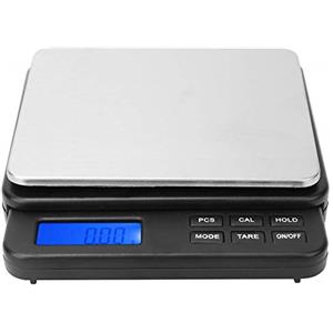 Walfront Bilance Cucina Digitali Bilancia Alimentare Elettriche ad Alta Precisione con Display Retroilluminato Blu 1000 g/0,01 g(Nero)