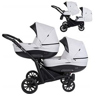 Kunert Un passeggino gemellare 3 in 1 et 2 in 1 navicella carrozzina seggiolino auto KUNERT Booster 3in1 et 2in1 passeggini (grigio, 2in1)