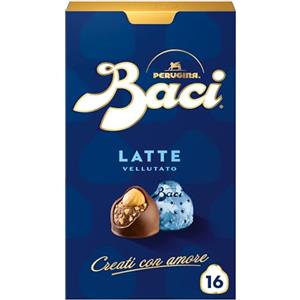 Perugina BACI PERUGINA Latte Cioccolatini al Latte ripieni al Gianduia, Scatola 200g