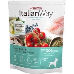 Italian Way Cibo Secco Ipoallergenico per Cani Mini Adulto con Trota e Mirtilli - 800 gr