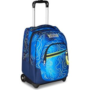 Seven Zaino Trolley, Scuola Elementare, Doppio Uso, Doppio Scomparto, Spallacci a Scomparsa, Bambino, Nuanced Blue, blu/azzurro