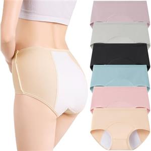 Hornice Mutande Mestruali Donna Prova di Perdite Slip Cotone Mutandine Ciclo Periodo Mestruale Donna Intimo Protettive (Deve Indossare con Tampone o Pad) - Pacco da 6/XXL