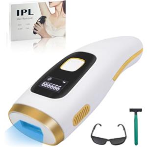 Lorrtta Epilatore Luce Pulsata 999,900 Impulsi Epilatore Laser con Display LED, 5 Livelli di Energia Modalità Automatica e Manuale Laser Epilatore a Luce Pulsata per Donne, Braccia,Ascelle,Gambe