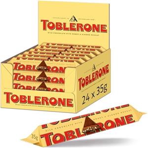 Toblerone Cioccolato Svizzero al Latte Con Torrone al Miele e Mandorle - 24x35g