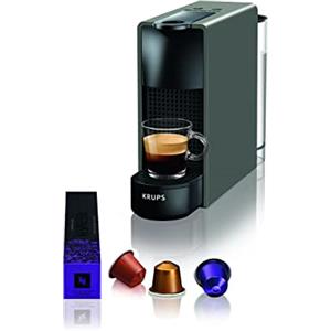KRUPS Nespresso Mini macchina da caffè a capsule Krups XN110BRD Essenza | 0,6 L | 19 bar | modalità risparmio energetico | grigio | classe energetica A