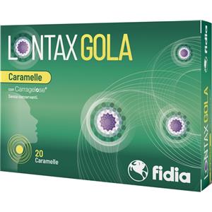 Fidia Farmaceutici Lontax Gola - Caramelle per Virus delle Vie Aeree, 20 Caramelle con Carragelose