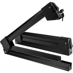 MENABO YELO 4 NS Black - Porta sci da tetto scorrevole in alluminio per 4 sci o 2 snowboard con antifurto