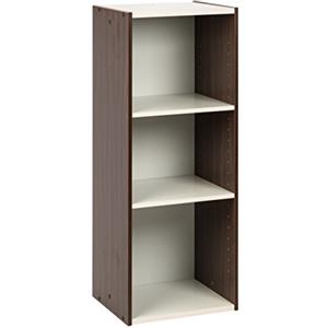 Iris Ohyama, Libreria/scaffale per armadietto a 3 livelli/mobili laterali/scaffale salvaspazio, Ripiano regolabile in altezza 3,2 cm, Ufficio, Casa - Space Saving Shelf - UB-9035 - Marrone