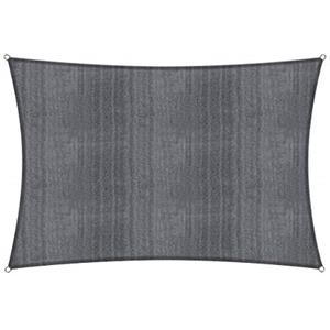 Lumaland Parasole rettangolare | protezione solare resistente alle intemperie con corde di fissaggio | Dispenser ombra per terrazza e balcone in materiale HDPE con protezione UV incl. corde di