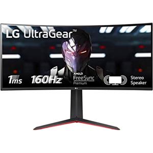LG UltraGear 34GP63AP Monitor Gaming 34" 21:9 Curvo WQHD (3440x1440), 160Hz, 1ms, AMD FreeSync Premium, HDR 10, Speaker Stereo 14W, HDMI 2.0, DisplayPort 1.4, AUX, Flicker Safe, Nero