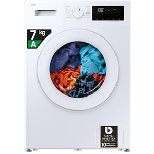 Samsung Lavatrice Slim WW70FG3M05TW/ET Libera installazione, 7 Kg, Vapore Igienizzante, Carica Frontale, Corpo e oblò: Bianco, Display: Nero, 59,5l x 85h x 45,5p cm