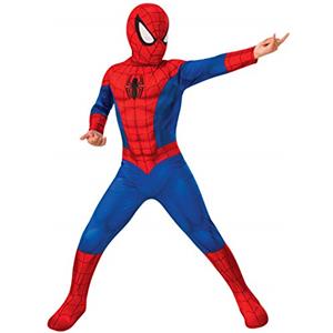 Rubie's Rubies Costume Spiderman Classic per Bambini, Tuta, copristivali e Maschera, Oficiale Marvel per Carnevale, Halloween, Natale e cumpleanno