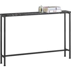 SoBuy Tavolo Consolle Ingresso Allungabile Tavolo Salvaspazio in Legno - Design Semplice e Elegante, Facile da Montare, L120 x P20 x A80 cm, per Soggiorno, Corridoio, Ufficio - Nero FSB19-XL-SCH