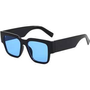 YAMEIZE Occhiali da Sole Quadrati Vintage per Donna Uomo Alla Moda Oversize con Montatura Spessa Occhiali da Sole UV400 Protezione