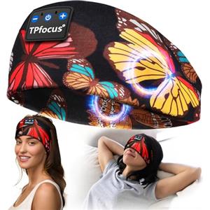TPfocus ASMR - Cuffie Bluetooth per dormire, regalo uomo e donna, sonno, fascia sportiva wireless ricaricabile Bluetooth
