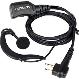 Retevis R111 Cuffie Ricetrasmittenti Tipo G Auricolare Volume Regolabile Compatibile con Motorola DP1400 CP040 GP68 GP88 GP300 GP2000 SP10 CT150 HYT TC-500 TC-600 Walkie Talkies (1 pezzo)