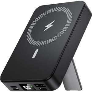 Pakinui Power Bank per Magsafe 10000mAh, Pakinui Wireless Powerbank Magnetico Con Display LED, PD 22.5W USB-C Batteria Wireless Battery Pack per iPhone serie 16/15/14/13/12 /Pro/Pro Max