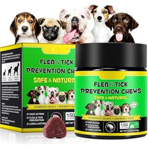 ReliCo Antiparassitario Cani Pastiglie, Compresse Antipulci Per Cani, Prurito cutaneo, Equilibrio dei lieviti, Allergie, Sistema immunitario e Supporti per la Salute Generale