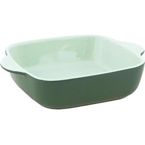 Villa Altachiara Pirofila Da Forno, Quadrata Verde In Stoneware, 15X14,7X4,5 Cm, Teglia Elegante Per Cucinare, Collezione Armony