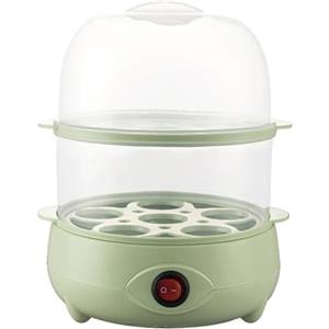 SPORTARC Mini vaporiera elettrica per uova da colazione, con spegnimento automatico e protezione da bruciatura a secco, può cuocere 5 uova in un unico strato (verde-2)