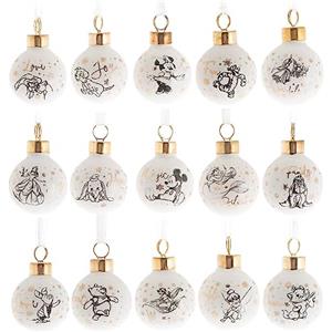 Disney Walt Disney Classic Disney - Palline di Natale unisex, palline bianche, oro in ceramica