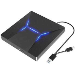 RFGTHY Unità Blu-ray Esterna USB 3.0 Tipo-C Lettore Blu-ray 3D Masterizzatore CD DVD Registratore Facile Da Usare