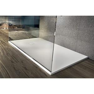 WITIT INTERIORS WITIT PIATTO DOCCIA EFFETTO PIETRA ARDESIA SMC 70x90 70x100 70x120 70x140 80x80 90X90 80x100 80x120 80x140 80x160 BIANCO GRIGIO NERO CREMA BEIGE - PILETTA INCLUSA (80x140 Rettangolare, Bianco)