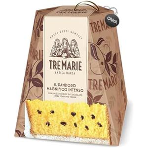 CAIYA Tre Marie Pandoro Magnifico Intenso con Gocce di Cioccolato Extra Fondente Vidamà 1kg con Portachiavi CAIYA® (2024)