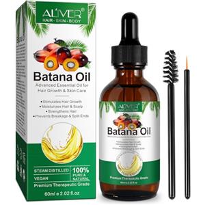 NIFEISHI Batana Oil 60ml, Olio di Batana, Batana Oil for Hair Growth, Per La Crescita Di Ciglia E Sopracciglia, Per La Cura Della Pelle, Per Il Massaggio Del Corpo