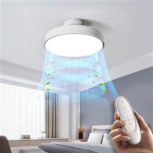 GONEO Ventilatore a Soffitto Senza Pale con Luce LED 60W,6 Velocità Regolabili,3Temperature di Colore,Telecomando,Timer Dimmerabile,Risparmio Energetico, Motore DCSilenzioso,Alta Luminosità RA97 per Interni