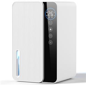 KusmaTech Deumidificatore Case Muffa 1.8L, Deumidificatore Portatile 7 Colori LED con Timer - Soluzione Anti-Umidità per Armadi, Camera da Letto e Bagno (550ML/24H)